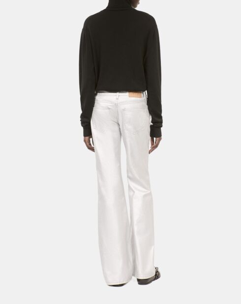 Jean clouté droit argenté