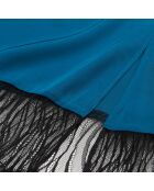 Robe nuisette longue bleue avec des détails en dentelle