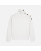 Pull en laine et cachemire écru