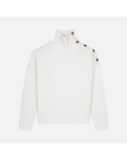 Pull en laine et cachemire écru