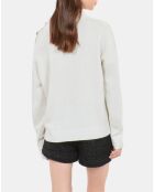 Pull en laine et cachemire écru