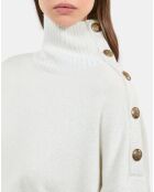Pull en laine et cachemire écru