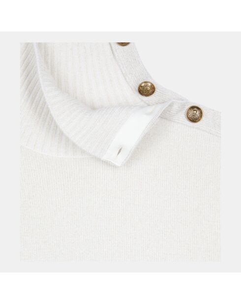 Pull en laine et cachemire écru