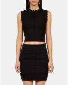 Jupe courte en maille noire