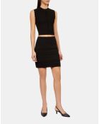 Jupe courte en maille noire