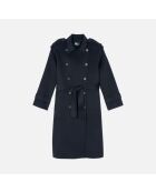 Manteau en laine style trench noir