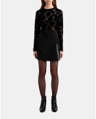 Jupe courte en crêpe noire