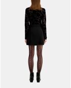 Jupe courte en crêpe noire