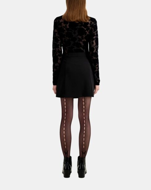 Jupe courte en crêpe noire