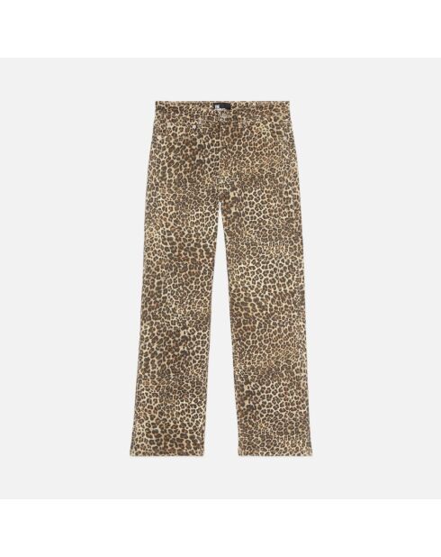 Jean boyfriend imprimé léopard