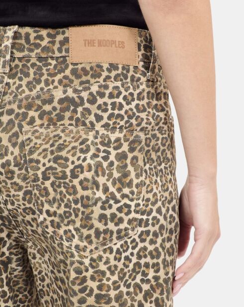 Jean boyfriend imprimé léopard