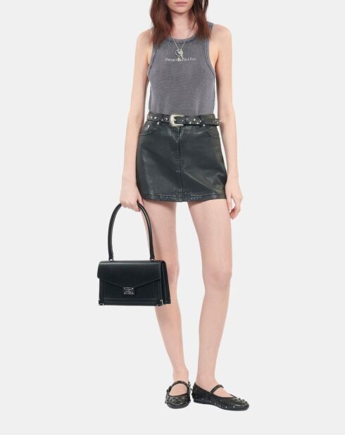 Débardeur avec sérigraphie noir lavé