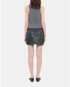 Débardeur avec sérigraphie noir lavé