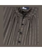 Robe courte en soie kaki