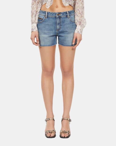 Short en denim bleu