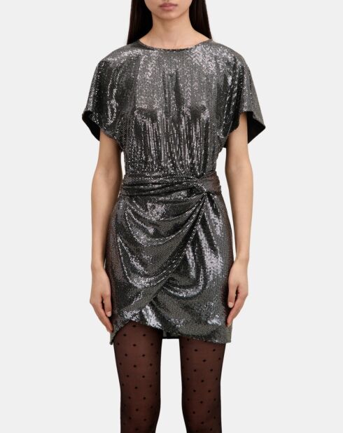 Robe courte métallisée