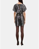 Robe courte métallisée