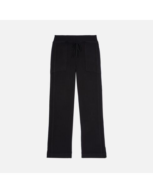 Pantalon en laine et cachemire noir