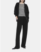 Pantalon en laine et cachemire noir