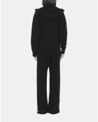 Pantalon en laine et cachemire noir