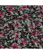 Caraco fleuri avec dentelle multicolore