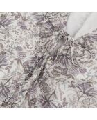 Robe courte fleurie avec laçage