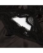 Robe nuisette longue avec guipure noire