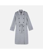 Manteau style trench gris