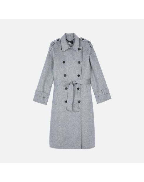 Manteau style trench gris