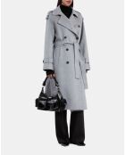 Manteau style trench gris