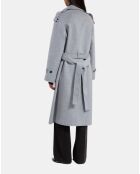 Manteau style trench gris