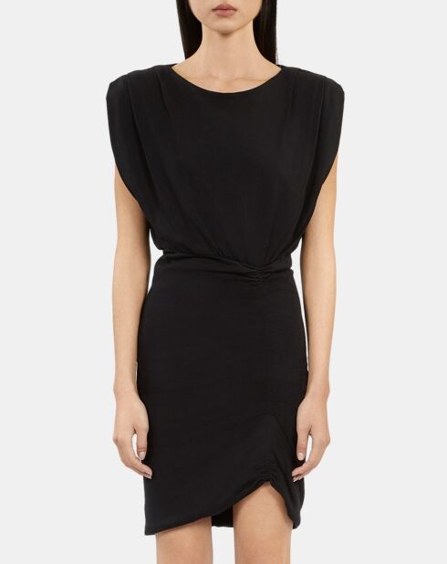 Robe courte avec fronces noire