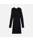 Robe courte  noire en jersey