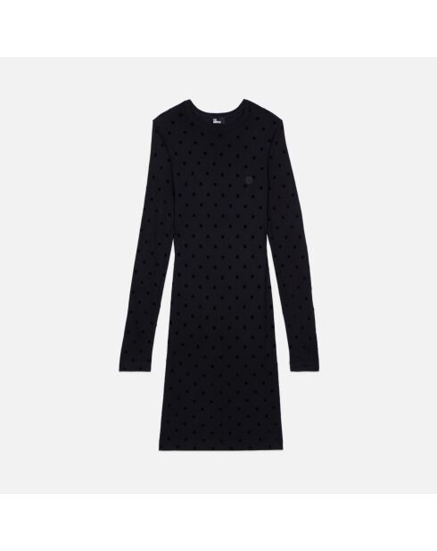 Robe courte  noire en jersey