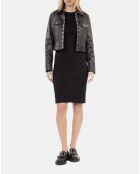 Robe courte  noire en jersey