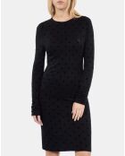 Robe courte  noire en jersey
