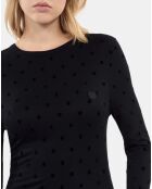 Robe courte  noire en jersey