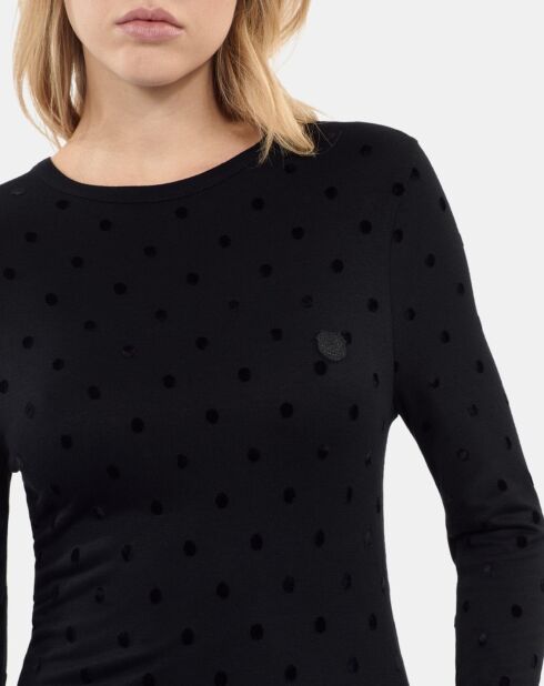 Robe courte  noire en jersey