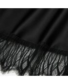 Jupe longue avec détails en dentelle noire