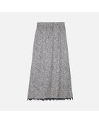 Jupe longue léopard noire et blanche