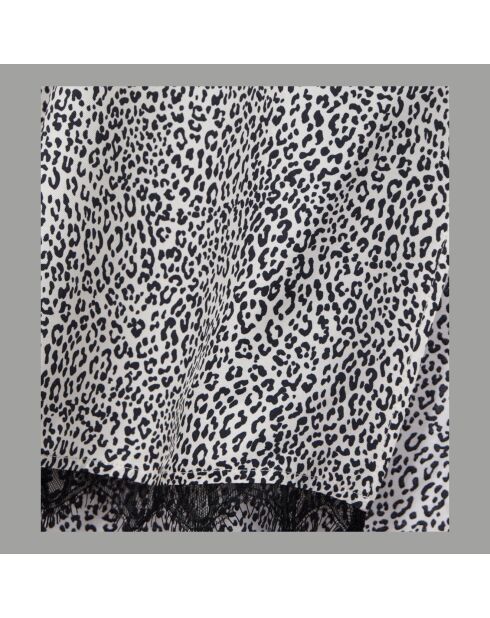 Jupe longue léopard noire et blanche