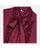 Robe courte jacquard bordeaux
