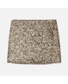 Jupe courte à sequins dorée