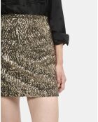 Jupe courte à sequins dorée