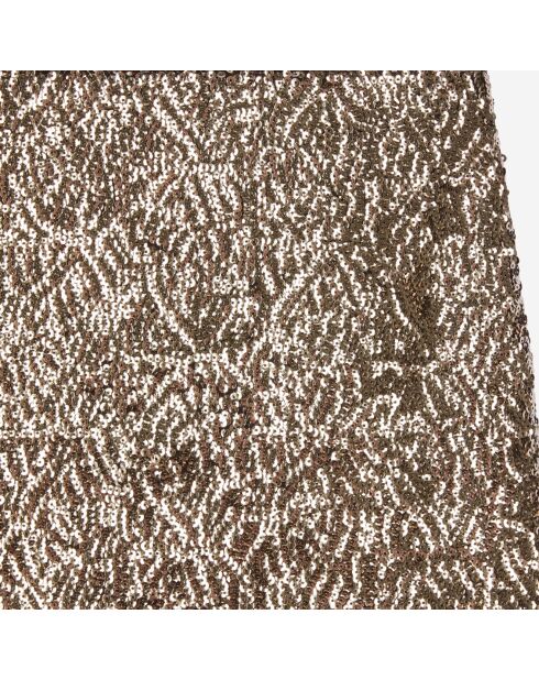 Jupe courte à sequins dorée