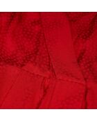 Robe courte à pois jacquard rouge orientale