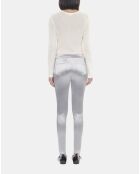 Legging satiné argenté