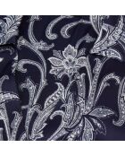 Robe midi fleurie bleu marine