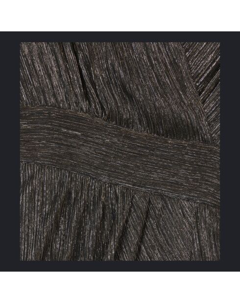 Robe courte en jersey métallisé bronze