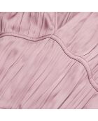 Robe longue plissée mauve